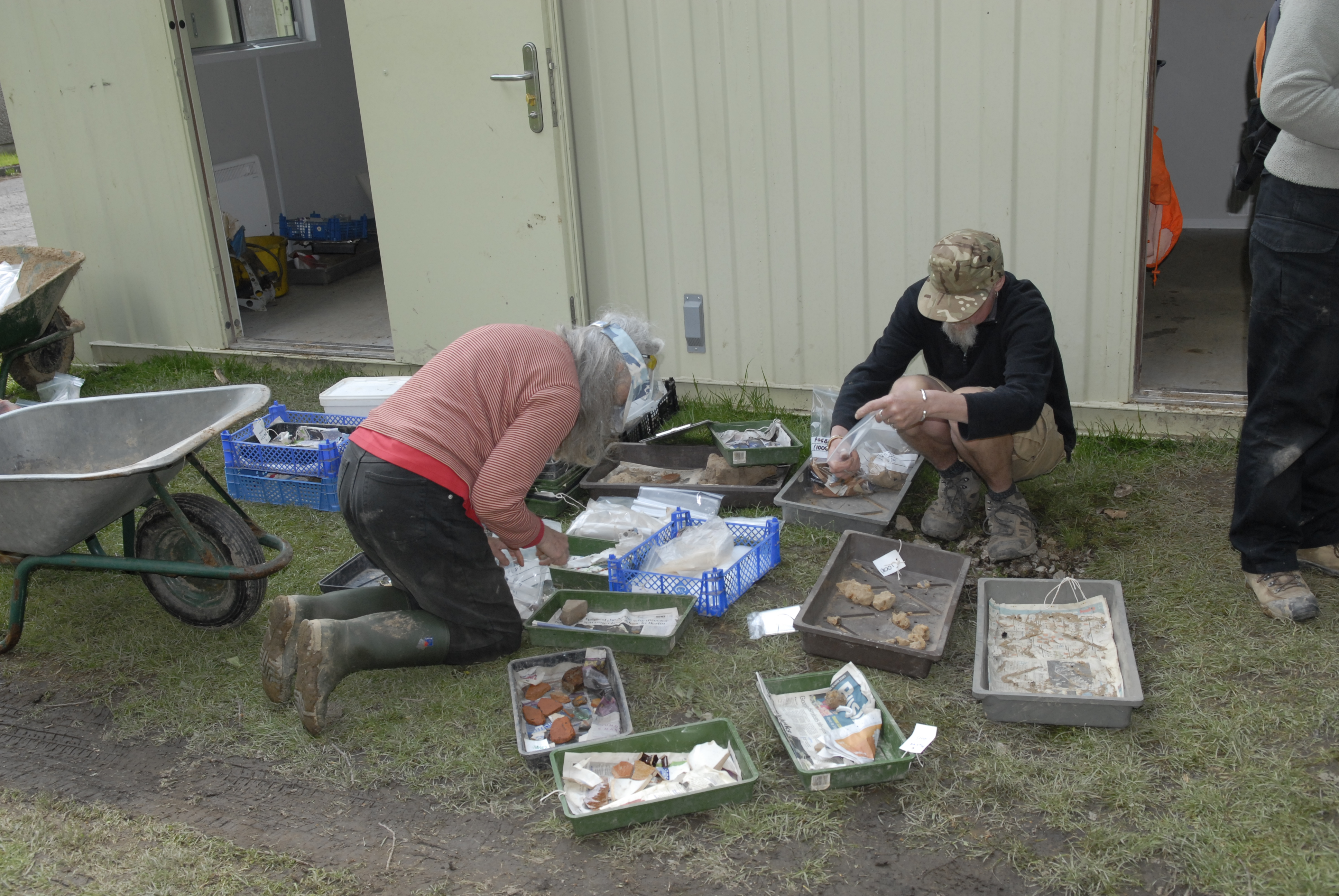 Sorting Finds at Yorkley Dig